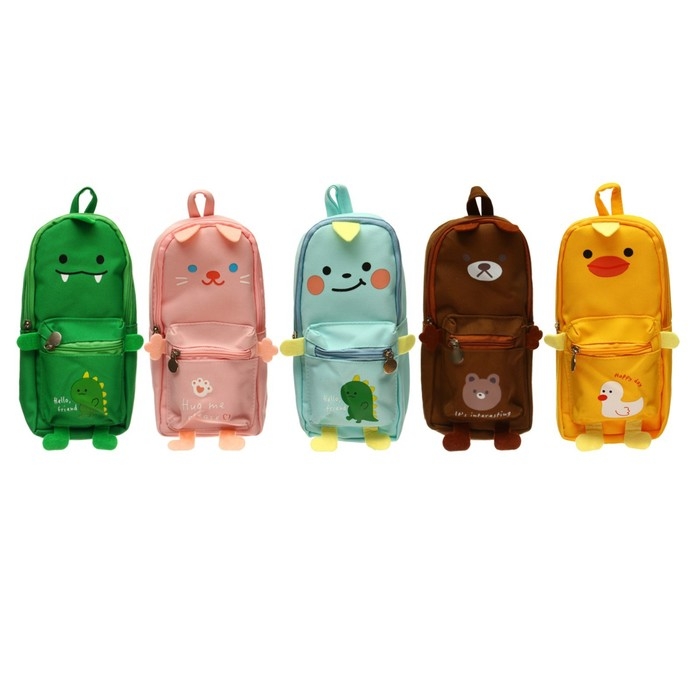 Пенал школьный на молнии Calligrata Пенал школьный на молнии Calligrata "Зверушка", 2 отделения, МИКС