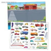 Наклейки многоразовые &laquo;Такие разные машины&raquo;, А4, набор 2 шт.