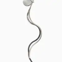 Кулон на затяжке 2 яруса медь "Медальон" 40/70см, круг, цвет серебро