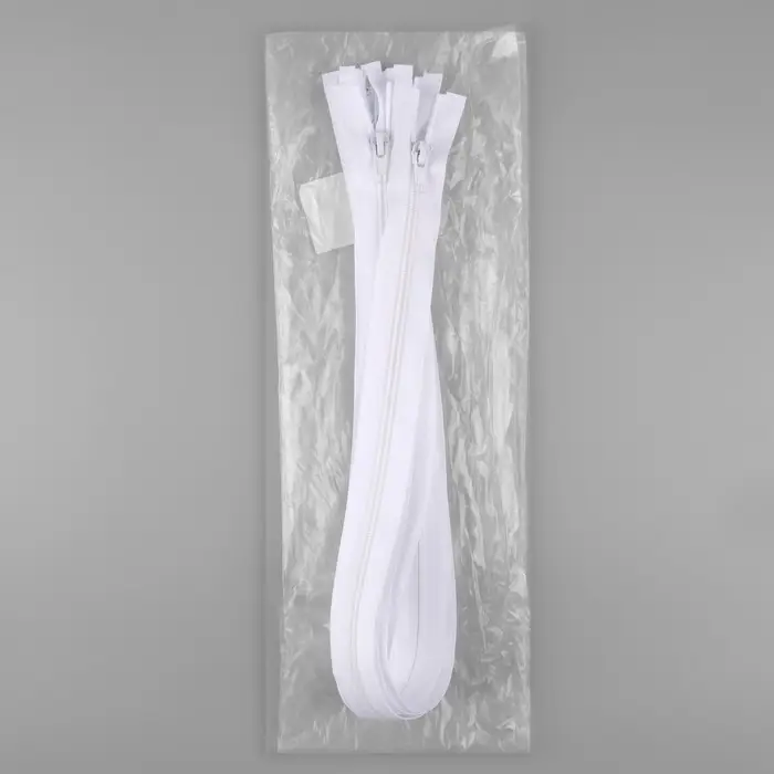 Молния «Спираль», №5, разъёмная, замок автомат, 70 см, белая