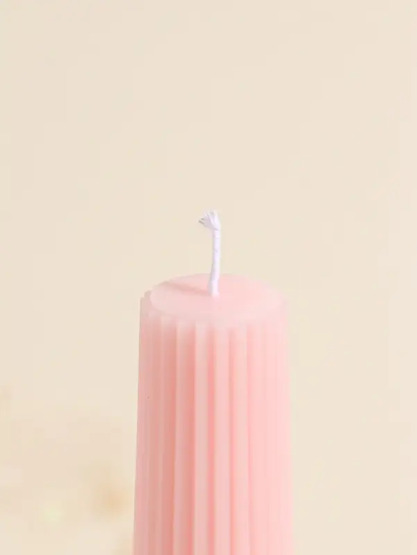 Набор свечей, 3.5х23 см, 2 шт "Башня" пыльная роза 4х9,5х25 см