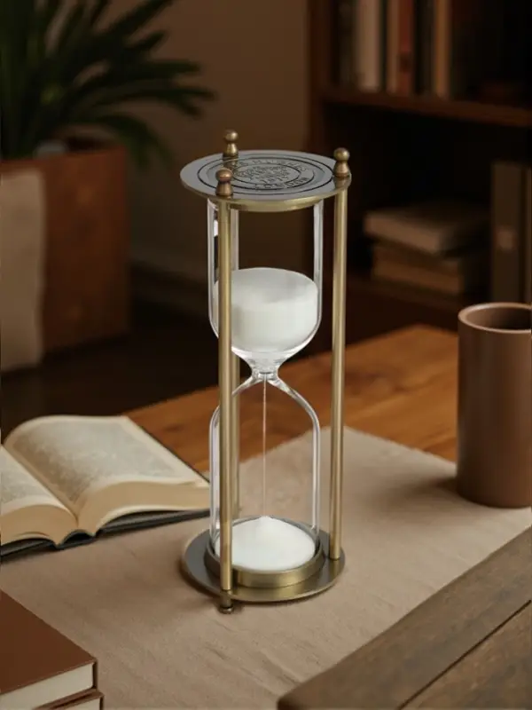 Песочные часы, на 60 минут, 8&times;21 см, металлические, медные