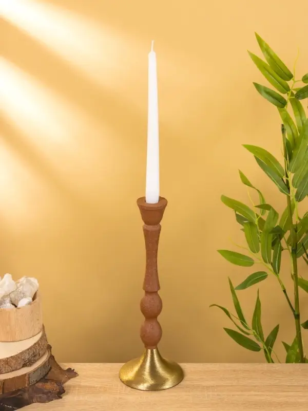 Подсвечник на 1 свечу "Бисквит" 10,5х10,5х30 см