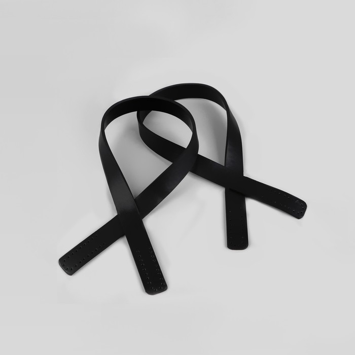 Ручки для сумки, пара, 52 ± 2 × 2 см, цвет чёрный Ручки для сумки, пара, 52 ± 2 × 2 см, цвет чёрный