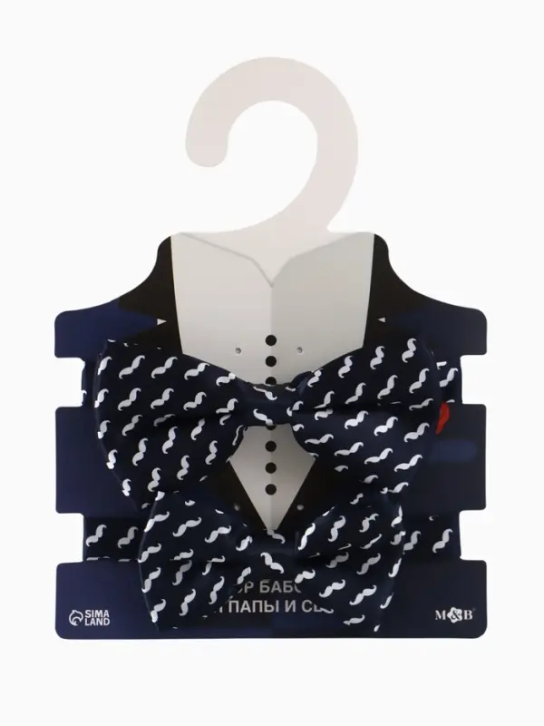 Галстук - бабочка для мальчика и папы M&B Family look, 2 шт., синий