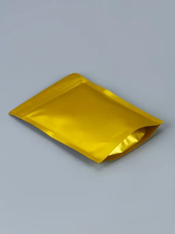 Пакет дой - пак, матовый, золотой, 14&times;20&times;4 см