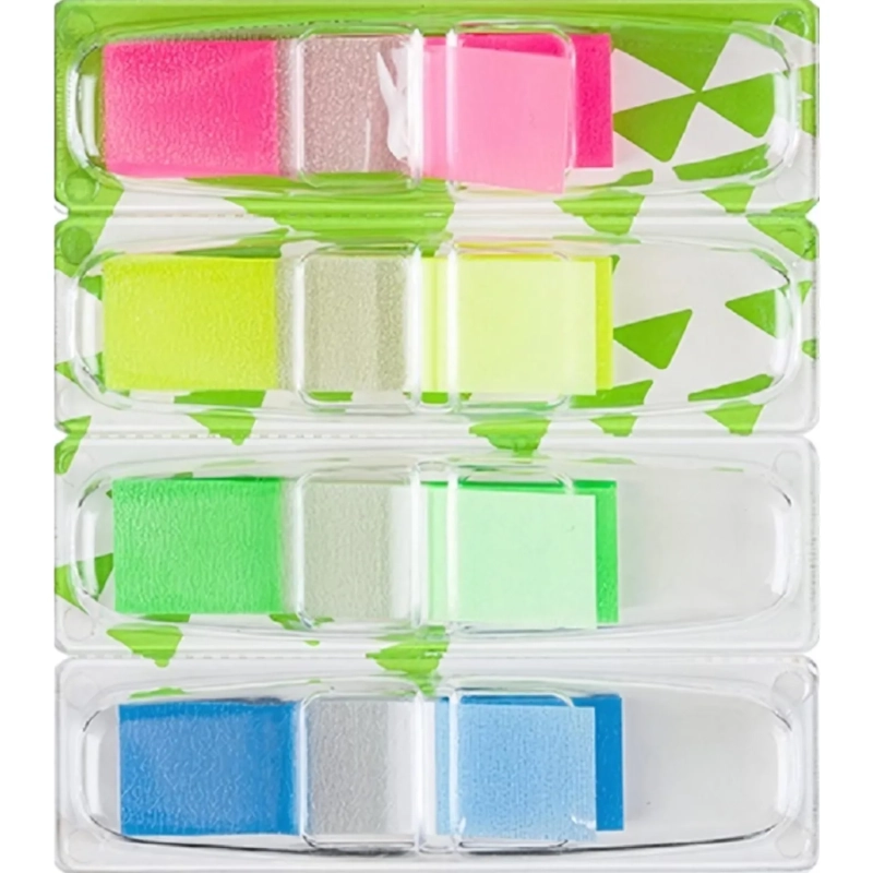 Клейкие закладки пласт. POP-UP 4цв.по 35л. 45ммх12 Attache Selection