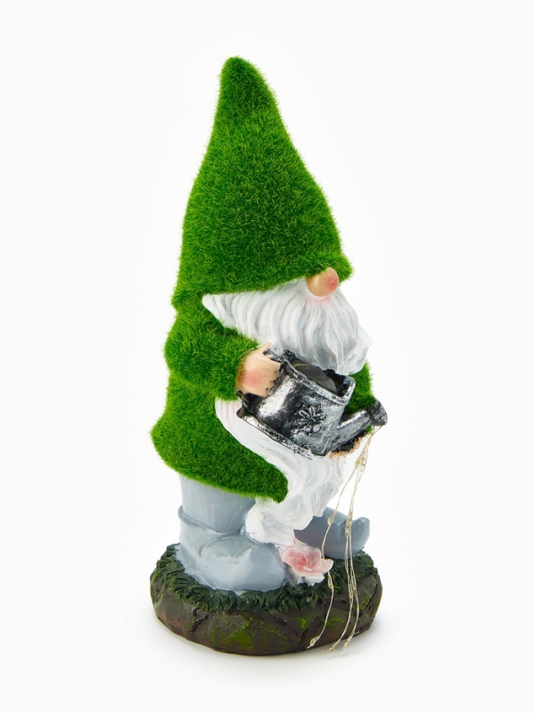 Садовая фигура  Садовая фигура "Гном с лейкой", 11,5х11,5х26,8 см, с подсветкой