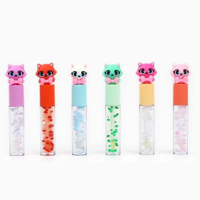 Детский блеск для губ &laquo;Кошечка&raquo;, 24х8 мл, МИКС