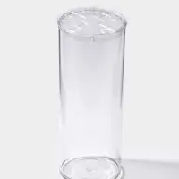 Ваза пластик настольная с крышкой "Альваро" 25х10 см, прозрачный