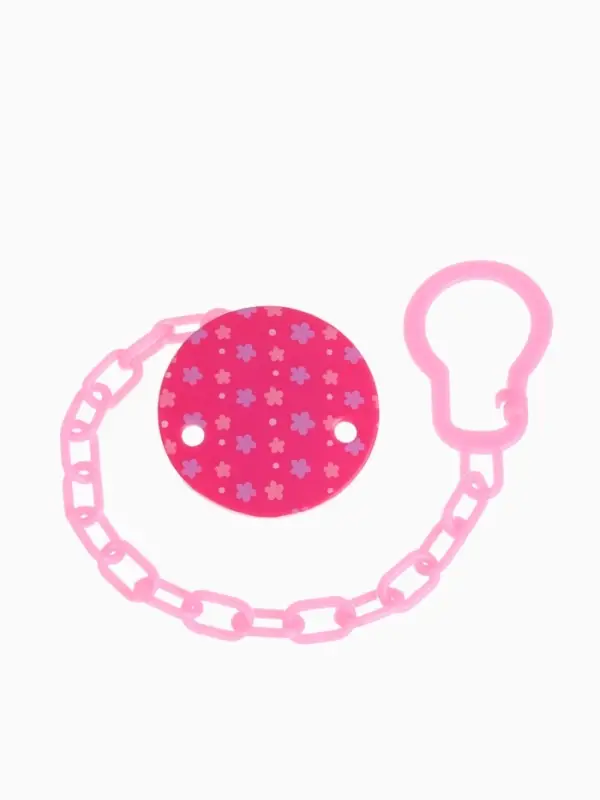 Соска - пустышка латексная ортодонтическая &laquo;Мур-мур&raquo;, от 0 мес., с держателем, розовая