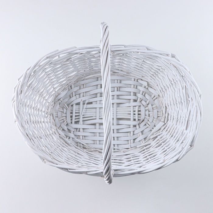 Набор корзин, 3 шт, 50x37xH16/40 см, 41x31x13/34 см, 34x24x12/29 см, белый, лоза