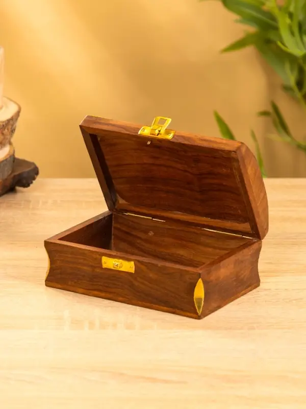 Шкатулка  Шкатулка "Слон" 15,5х10х7 см, дерево шишам, латунь