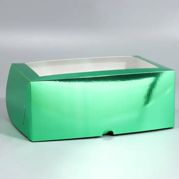 Коробка для капкейков, кондитерская упаковка с окном, 6 ячеек «Светло-зеленая», 25 х 17 х 10 см Коробка для капкейков, кондитерская упаковка с окном, 6 ячеек «Светло-зеленая», 25 х 17 х 10 см