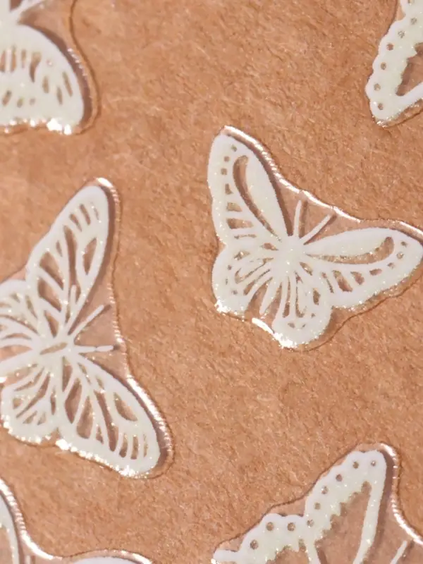 Наклейки для ногтей &laquo;Бабочки&raquo;, флуоресцентные, белые