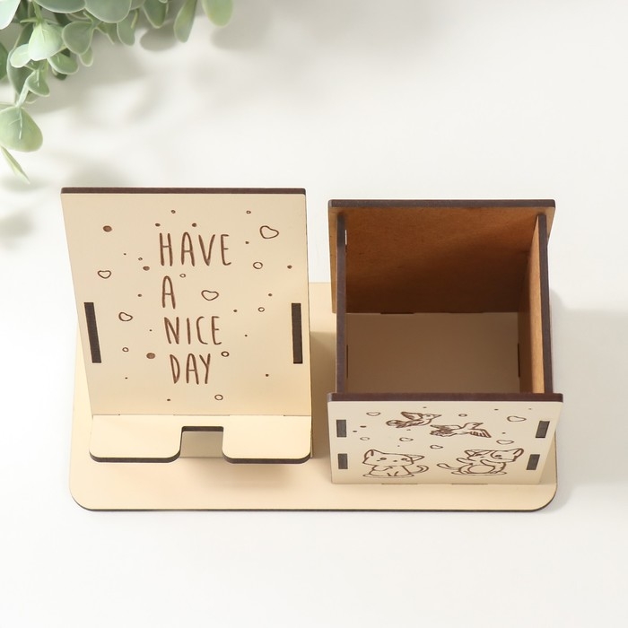 Органайзер настольный Органайзер настольный "Котики" 18х12,5х9 см (набор 9 деталей)