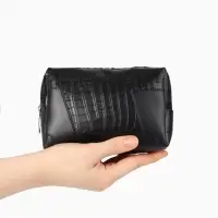 Косметичка дор Одноцвет, 16*5*10, отдел на молнии, черный