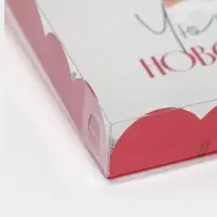 Коробка для кондитерских изделий с пластиковой крышкой «Хюгге», 21 х 21 х 3 см