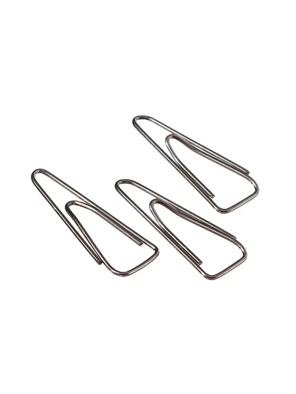 Скрепки 25мм никелированные в картонной коробке 100 штук, загнутые Скрепки 25мм никелированные в картонной коробке 100 штук, загнутые