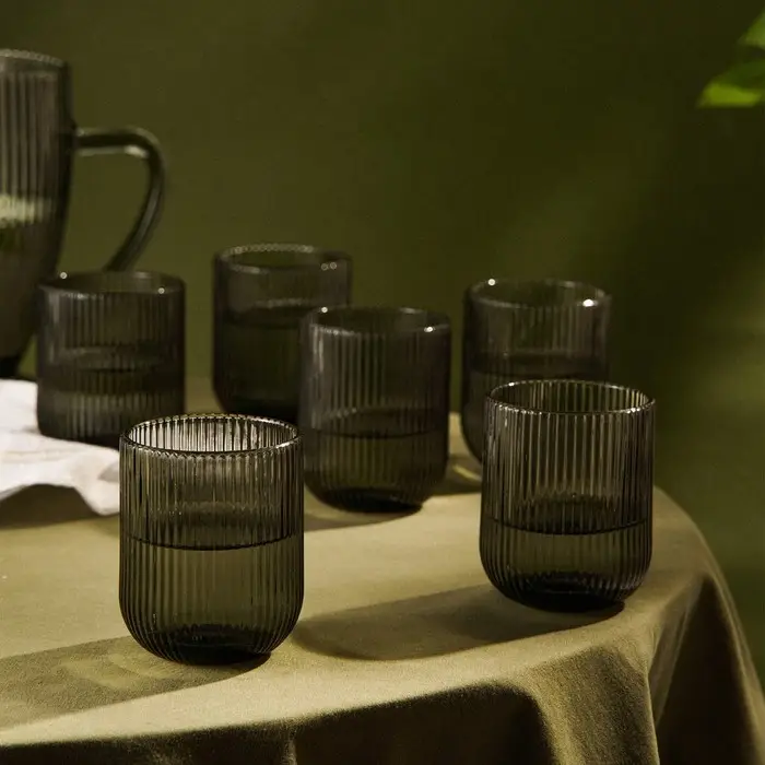 Набор стаканов SL Home &laquo;Модерн&raquo;, 260 мл, 7.5&times;9.5 см, 6 шт., стекло, зелёный