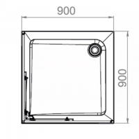 Поддон душевой Cube 99, для Domani-Spa Cube 99, 90х90 см