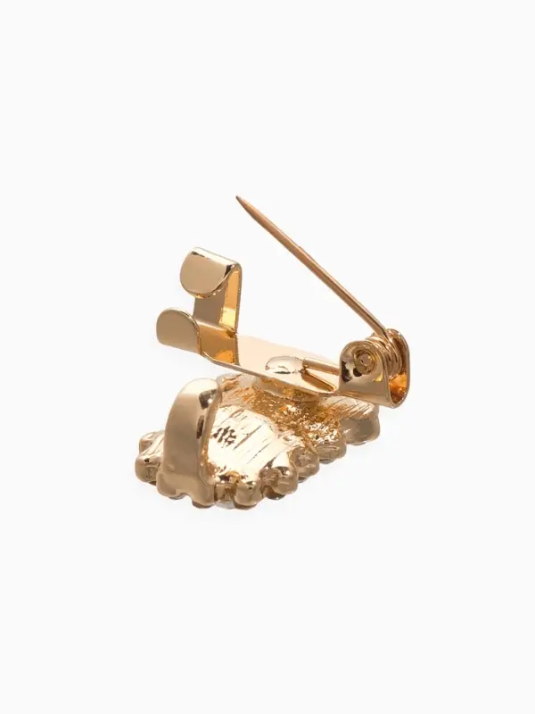 Зажим для кардигана Зажим для кардигана "Ажур", астра, цвет белый в золоте