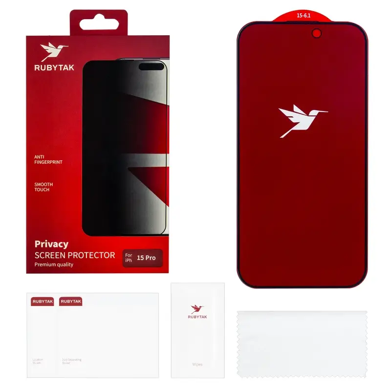 Защитное стекло для iPhone 15 Pro RUBYTAK Privacy