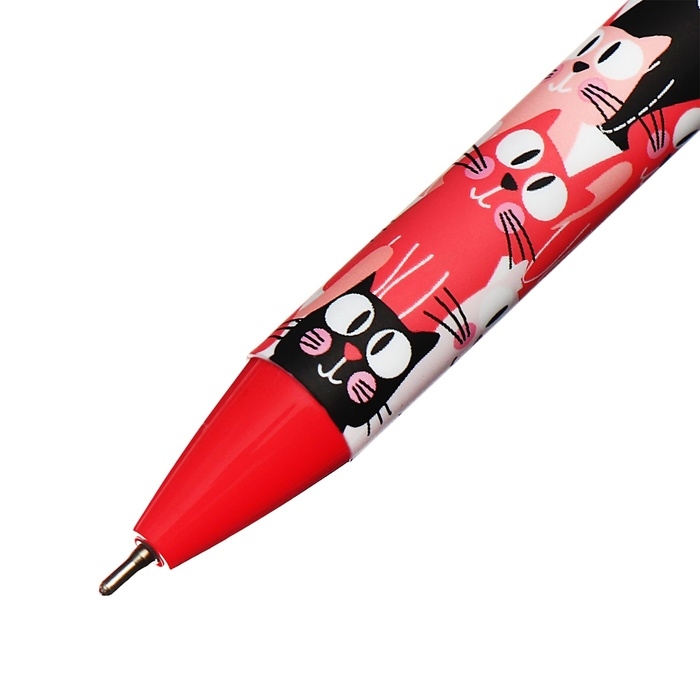 Ручка шариковая автоматическая 0,5 мм, Vinson, синяя масляная, софттач, штрихкод на шт, МИКС Ручка шариковая автоматическая 0,5 мм, Vinson, синяя масляная, софттач, штрихкод на шт, МИКС