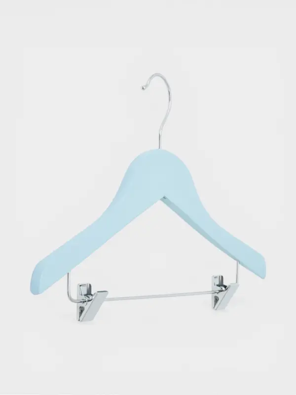 Плечики - вешалки для одежды LaDо́m, 3 шт., детские, с зажимами, 31.5&times;21.5 см, голубые