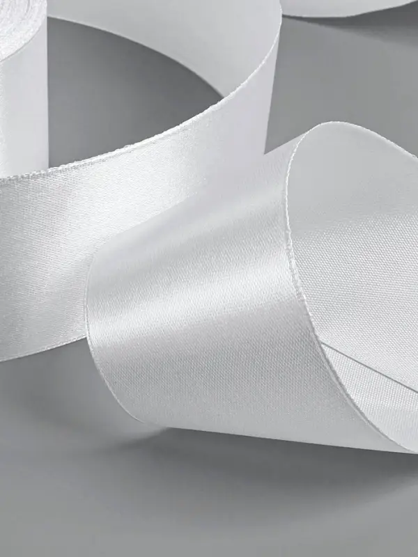 Лента атласная, 50 мм, 23&plusmn;1 м, белая №01