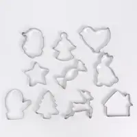 Формы для вырезания печенья &laquo;Новогодние сладости&raquo;, набор 10 шт., нержавеющая сталь