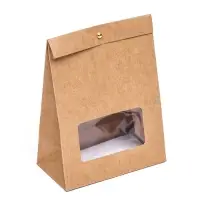 Коробка-пакет, крафт с окном, 20 х 15 х 8 см Коробка-пакет, крафт с окном, 20 х 15 х 8 см