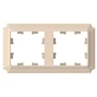 ATLASDESIGN ANTIQUE 2-постовая рамка, универсальная, ПЕСОЧНЫЙ