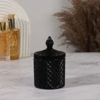 Шкатулка для украшений &laquo;Элит&raquo;, с крышкой, d=8.5&times;13.5 см, чёрный