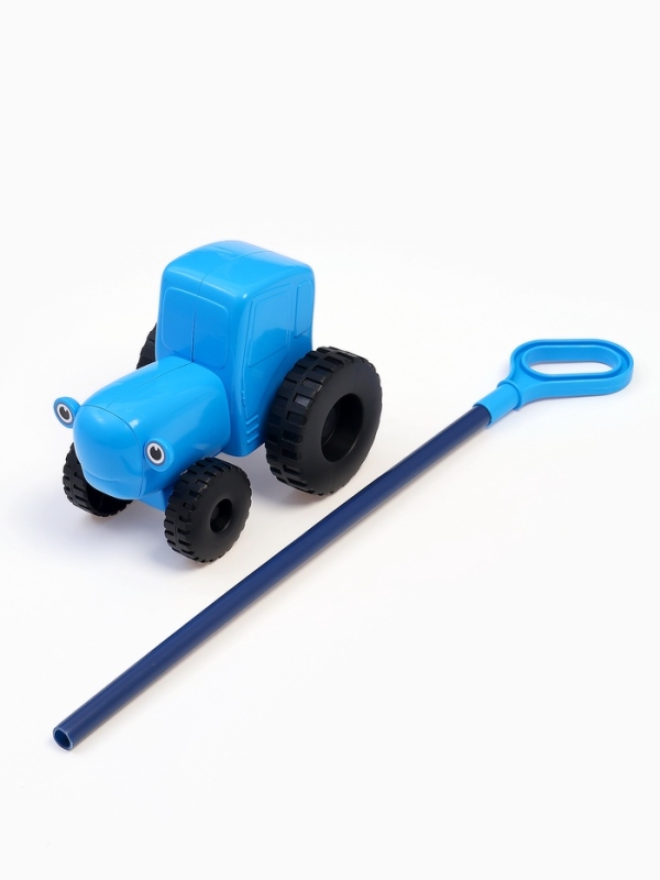 Каталка «Синий трактор» с ручкой, пластиковая Каталка «Синий трактор» с ручкой, пластиковая