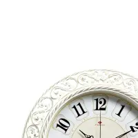 Часы настенные классические, бесшумные, плавный ход, d=39.5 см, белые, от батарейки 1&times;АА