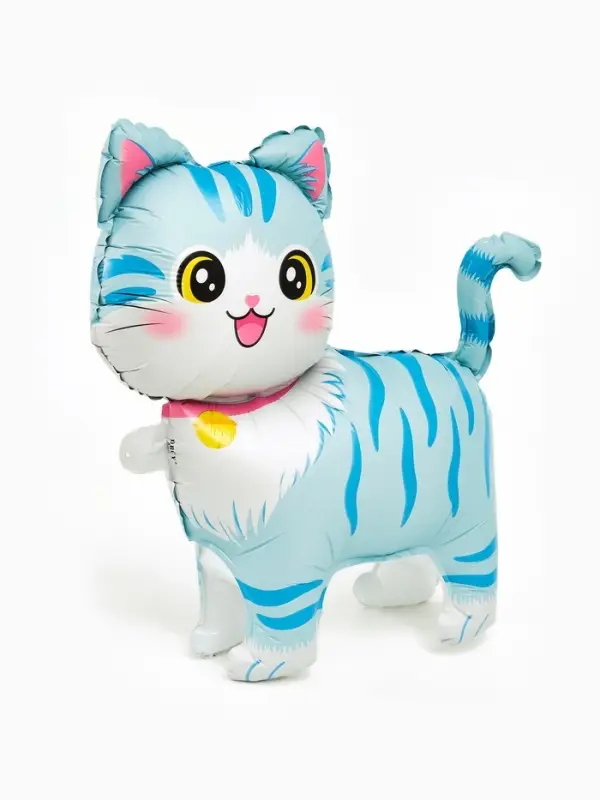Воздушный шар фольгированный 22" &laquo;Голубая кошка&raquo;, фигура под воздух