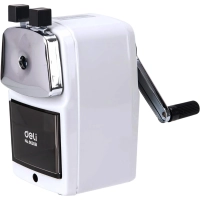 Точилка механическая Deli, 1 отв., со струбциной, в картонной уп., ассорти