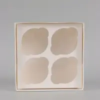 Коробка для капкейков, кондитерская упаковка, 4 ячейки For You with love, 16&times;16&times;7.5 см