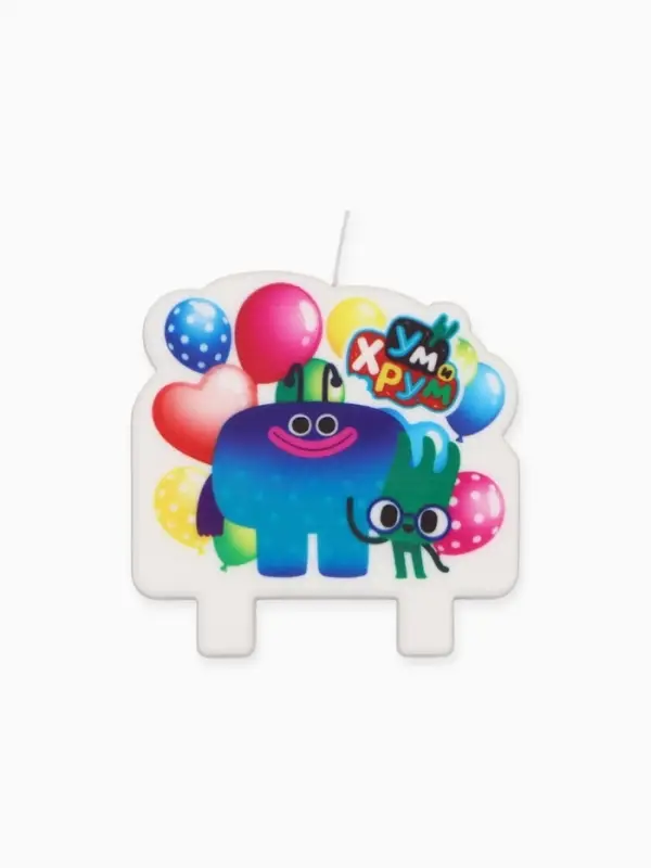 Свеча в торт фигурная 8&times;8 см, Ум и Хрум