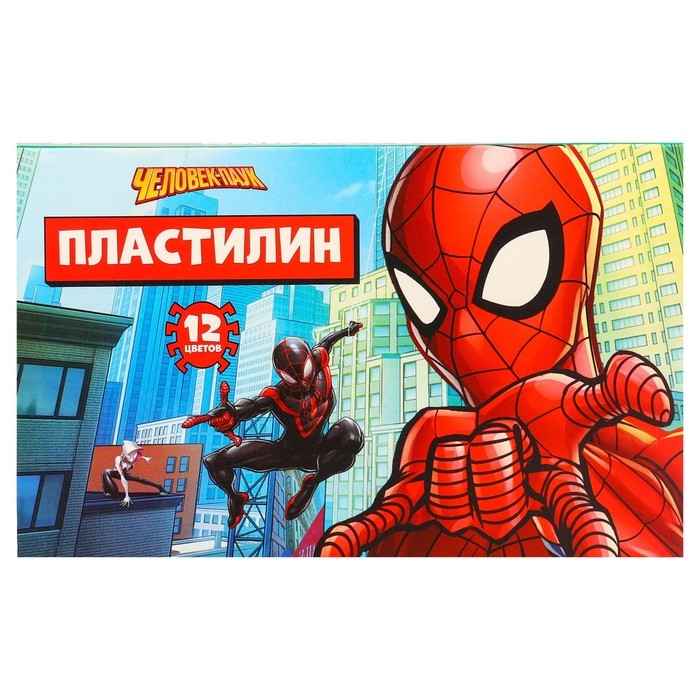 Пластилин 12цв 180г Человек паук Пластилин 12цв 180г Человек паук