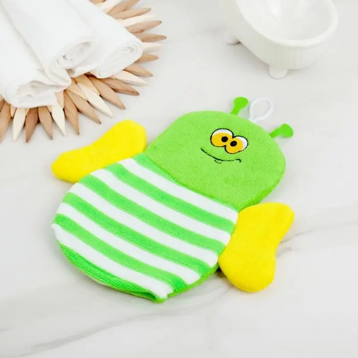 Мочалка-варежка детская для купания Доляна «Пчёлка», цвет МИКС Мочалка-варежка детская для купания Доляна «Пчёлка», цвет МИКС