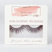 Ресницы накладные &laquo;Сияй&raquo;, с блёстками, 14 мм, без клея, розовые