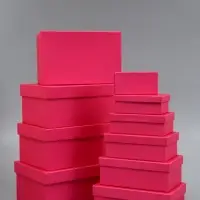 Набор подарочных коробок 10 в 1 , "Фуксия", 30 х 19 х 12 - 12 х 6,5 х 4 см