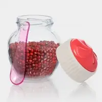 Банка для сыпучих продуктов Cupcake, 210 мл, стекло, с крышкой МИКС