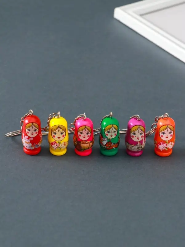 Брелок дерево "Матрёшка" МИКС 3,3х1,8х1,6 см