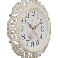 Часы настенные интерьерные &laquo;Хостон&raquo;, бесшумные, плавный ход, d=40.5 см, циферблат d=26 см, белые, от батарейки 1&times;АА