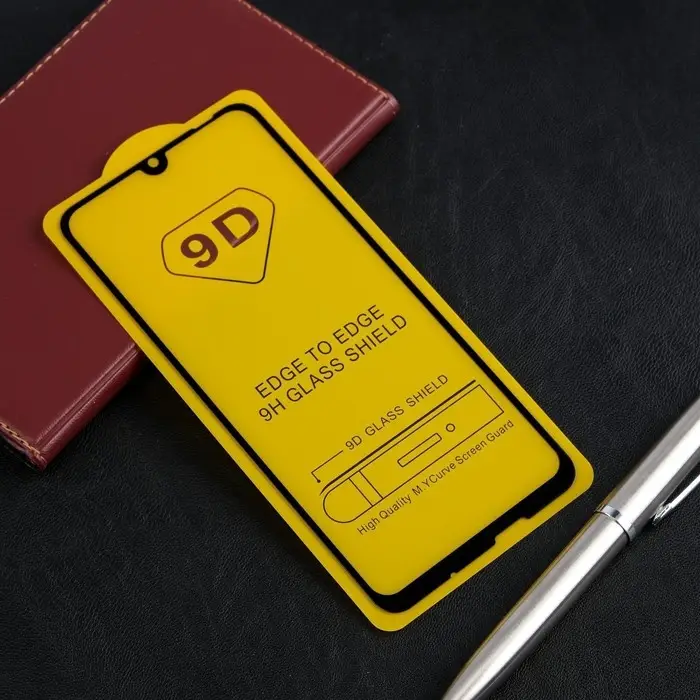 Защитное стекло 9D LuazON для Honor 10i, полный клей, 0.33 мм, 9Н, черное