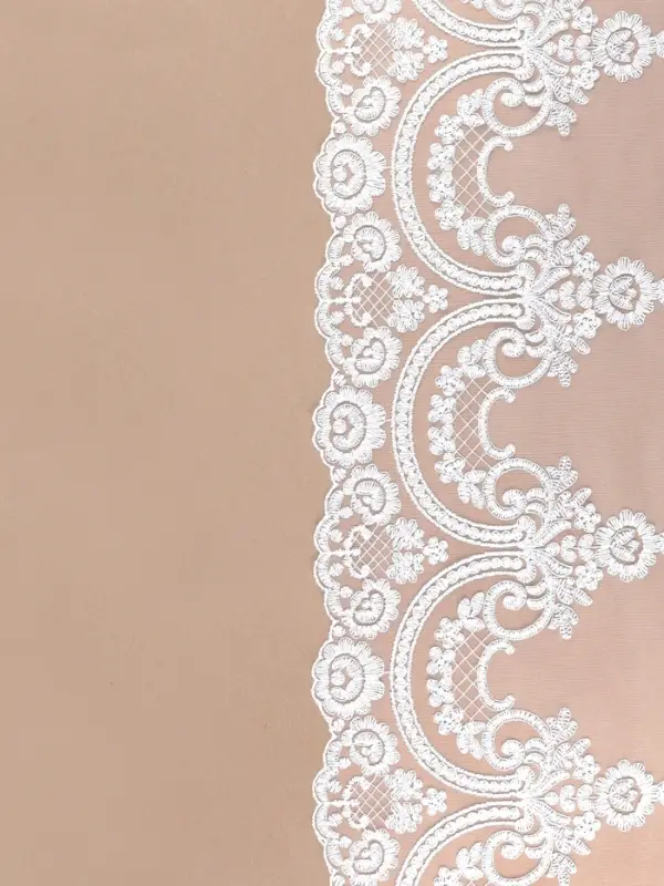 Кружево на сетке, 280 мм, 11&plusmn;1 м, айвори