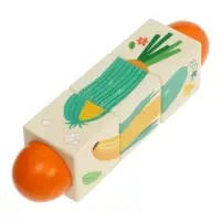 Кубики деревянные на оси «Овощи» , 3 кубика Кубики деревянные на оси «Овощи» , 3 кубика